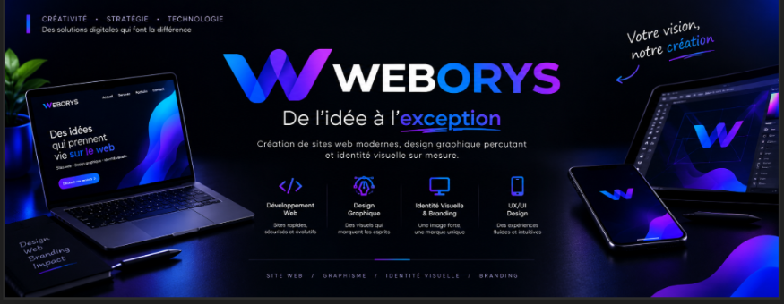 Flyer WEBORYS — direction artistique